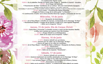 Programa de Fiestas Corpus Christi 2017