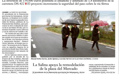 La Diputación mejora la conexión de Muñoz con la Fuente de San Esteban y la A-62