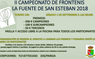 II Campeonato de frontenis la Fuente de San Esteban 2018
