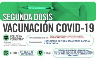 Recaptación segundas dosis para nacidos hasta el año 2009