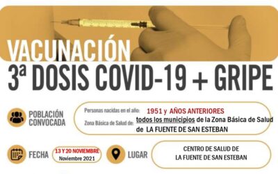 Vacunación 3ª dosis COVID-19 + Gripe (nacidos 1951 y años anteriores)