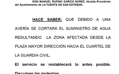 Bando: Corte de agua