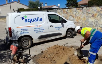 Reparación en la avería en la red de abastecimiento de agua