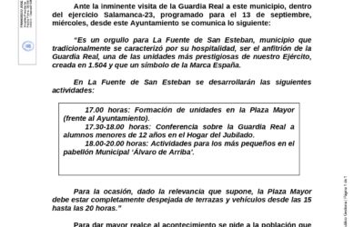 Visita de la Guardia Real a La Fuente de San Esteban