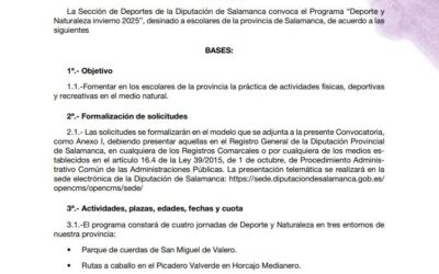 Programa de naturaleza e invierno 2025