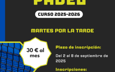 Clases de pádel curso 2025-2026