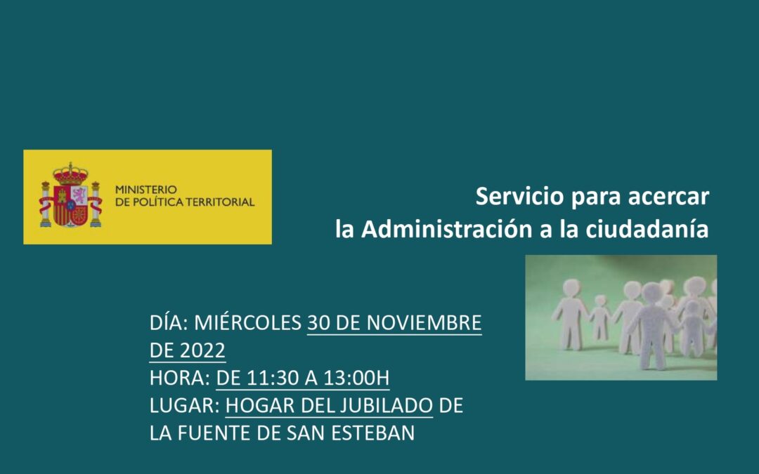 Servicio para acercar la Administración a la ciudadanía