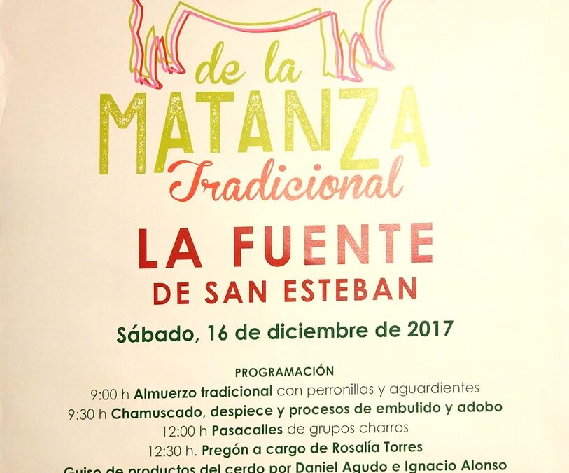 16 de diciembre: Fiesta de la matanza tradicional
